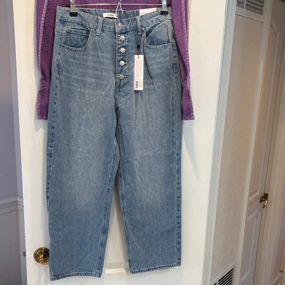 NWT d. jeans Light Blue Denim Button-Fly Pants